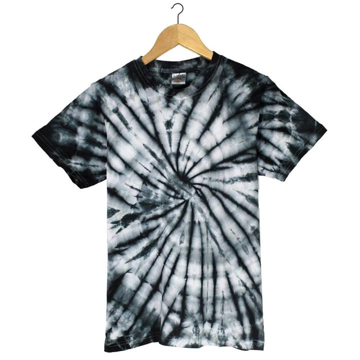 Green/Black%20Round%20Neck%20100%25%20Tie%20Dye%20T-Shirt%20For%20Men%20-%20Image%203