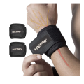 Strauss Wrist Support , Free Size, (Black) Comes in Pair | Durable Neoprene Material Wrist Support Band | Wrist Support Band - 1 Pair. 