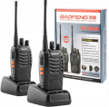 Boa_Feng Professional 2 Way Radio Long Range 16 Channels VOX BF-888S Rechargeable Intercoms, Anti Interference Long Range Handheld Radios Earpieces Battery and Charger included(2 Pack). 