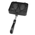 Kitchen Japanese Taiyaki Double Fish Shaped Hot Dessert Waffle Cake Maker Pan Japanese Pancake Double Pan Fry Pan Waffle Molds. 