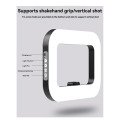 Handheld Ring LED Rechargeable Fill Light Portable Mobile Phone Live Broadcast Photography Desktop Selfie Light. 