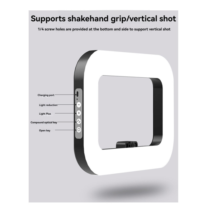 Handheld%20Ring%20LED%20Rechargeable%20Fill%20Light%20Portable%20Mobile%20Phone%20Live%20Broadcast%20Photography%20Desktop%20Selfie%20Light%20-%20Image%202