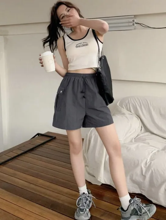 Women's%20Drawstring%20Waist%20Cargo%20Shorts%20Casual%20Loose%20Fit%20Cargo%20Pants%20Drawstring%20Waist%20Cargo%20Shorts%20-%20Image%202