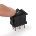 5Pcs Black SPST On/Off Rocker Switch Push Button Switches KCD1 Power Buttons 15x21mm. 