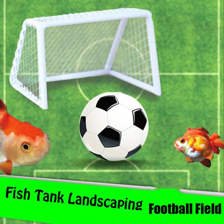 Mini Fish Football Mini Aquarium Football Goal Frame Toy Football Field Table Football ...