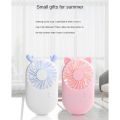 Cute Korean Design Mini Portable Fan with Lithium Rechargeable Battery. 