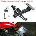 CNC Adjustable Tail Tidy with Number Plate Holder with LED LIGHTS {BLACK}. 