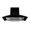FABER CREST 3D IND HC SC BK 90 Cm 1200m3/hr Ducted Auto Clean Wall Mounted Chimney with Touch Control (Black). 