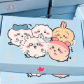 2024 New Miniso Chiikawa Packing Box Pizza Card Collectibles Storage Box Anime Peripheral Gift Box. 
