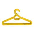 Bagmati Yellow Plastic Hanger (12 Pieces) | Yellow Solid Plastic Material Sturdy Clothes Hanger - Adult Size - 12 Pcs. 