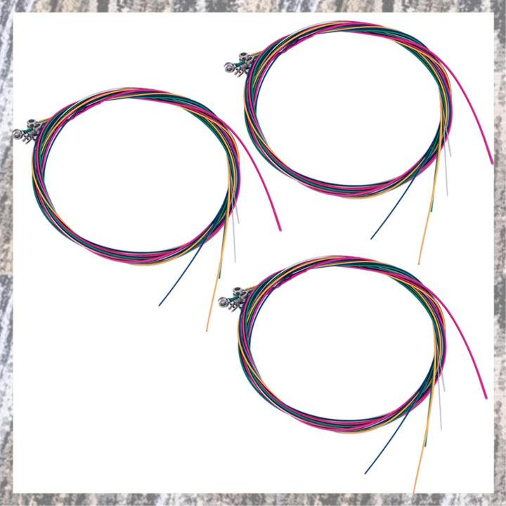 Fullhaodd 3X 6Pcs/Set Acoustic Guitar String Replacement Steel String ...