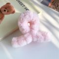 Enacolor Autumn Winter Candy Color Fluffy Plush Hair Claw Clip for Girl Accessories 9.5*6.5CM. 