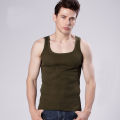 Men's Vest Summer Men's Pure Cotton Vest I-shaped Vest Men's Hurdle Sports Sleeveless Thick Thread Square Collar Vest. 