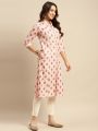 Kiva Women Rayon Printed Calf Length A-line Kurti With Front Button Placket. 