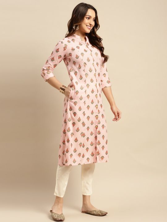 Kiva%20Rayon%20Printed%20Calf%20Length%20A-line%20Kurtha%20for%20Women%20With%20Front%20Button%20Placket%20-%20Image%204