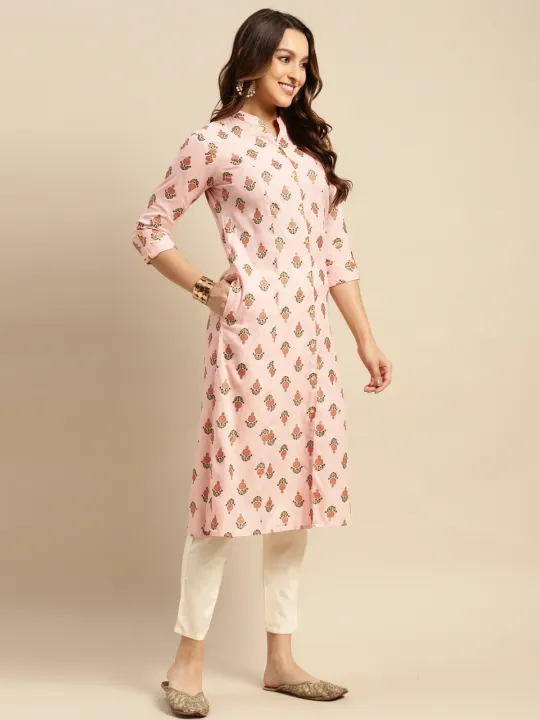 Kiva%20Rayon%20Printed%20Calf%20Length%20A-line%20Kurtha%20for%20Women%20With%20Front%20Button%20Placket%20-%20Image%204