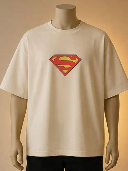 Superman%20Shield%20Logo%20Printed%20T-Shirt(Brown,%20Black,%20Maroon,%20White,%20Cream,%20Blue)%20-%20Image%205
