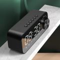 Multifunctional Device High Volume Bluetooth Speaker Small Size Clock Function Mini Alarm Clock Portable Design Wireless Connectivity LED Alarm Clock Alarm Clock. 