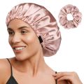 Double Layer Silk Reversible Bonnet with Adjustable Strap for Healthy Hair Care, Unisex Hair Accessory. 