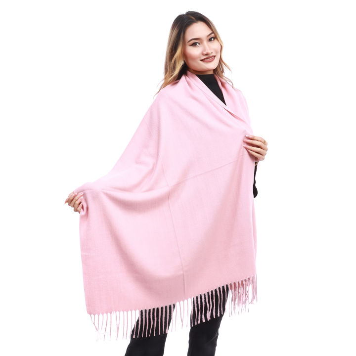 Light%20Pink%20Color%20Plain%20Pashmina%20Shawl%20For%20Women%20-%20Image%204