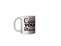 "Count Your Blessings" Printed Ceramic Coffee Mug. 