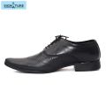 Signature Black Leather Shoes For Men With Lace (3703). 