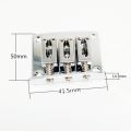 3PCS Adjustable 3 String Guitar Hard-Tail Tailpiece Bridge for Electric Guitar. 