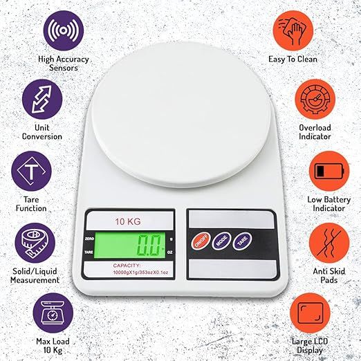 Max 10Kg Digital Kitchen Food Weighing Machine Tool