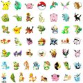 Linman 100pcs Pokemon Sticker Pack Waterproof Anime Stickers Cute La【2025 Version】ptop Skin Kawaii Packaging DIY Phone Case Handbook Stationery. 