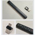 Durable Red Light Wireless Presentation Clicker Rechargeable 2.4GHz Presenter Remote Controller USB Receiver /Bluetooth Hyperlink PPT Slide Laser Pointer Classroom. 
