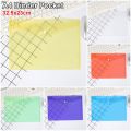 1Pcs New with Snap Button A4 Binder Pocket Transparent Clear Document Files Folders Plastic Envelope Popper Wallets for School Office Home. 