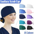 Cotton Scrub Cap Unisex Surgery Cap Theatre Doctor Cap Nurses Work Hat Service Industry Sweat-absorbent Cap. 
