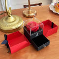 Double-Open Jewelry Box Double Door Gift Box Valentine'S Day Gift Box Rose. 