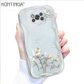Hontinga for Xiaomi Poco X3 NFC Poco X3 Pro Back Cover Flower Cream Wavy Edge Silicone Phone Case. 