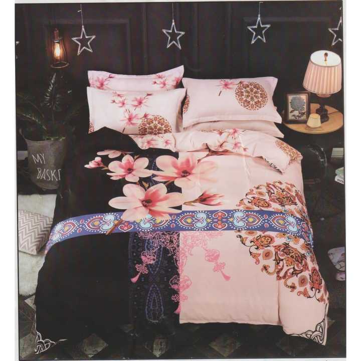 Jeans Cotton Bed Sheet With 2 Pillow Cover And 1 Blanket Cover- King Size