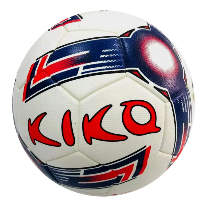 White/Dark Blue Color Kiko Nylon Wound Lightweight Football / Soccer Ball