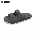 Kito Black Sandals For Men- Kito Kme730 Slippers For Men | Multisize Variation | Fashion | Slippers For Men. 
