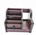 Xingli Brown Polished Multi-Functional Wooden Pen Stand/ Holder / Mobile Holder/ Visiting Card And Remote Stand. 