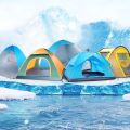 Waterproof 3-Person Automatic Pop-Up Camping Tent - Portable Hiking Backpacking Shelter. 