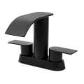 (GGBR)-Waterfall Bathroom Faucet, Bathroom Sink Faucet, Stainless Steel Lead-Free 2 Handle Faucet for Wash Basin 2 or 3 Holes. 
