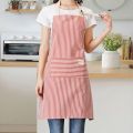 Cute Cotton Linen Kitchen Aprons Sleeveless Oil-proof Chef Work Apron Hanging Neck Breathable Cooking Apron. 
