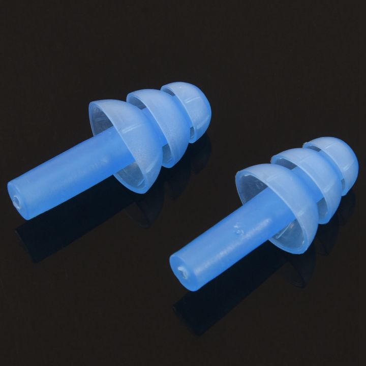 Kqueebee%201%20Pair%20Swimming%20Dive%20Flexible%20Silicone%20Ear%20Plugs%20Earplug%20Blue%20&%202%20Pcs%20Aluminum%20Travel%20Adjusting%20Screw%20Carabiner%20Clip%20-%20Image%202