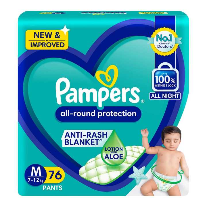 Pampers Diapers Baby Pants - Medium 76 pcs