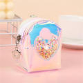 Bargain price Ware cosmetics gift must-have everyday accessories travel fastener PVC mini keychain Japanese-style INS heart-shaped bag lightweight accessories portable coin purse cute design keychain pendant friend finishing. 