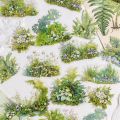 Panda Online 20PCS Green Garden Series PET Waterproof Stickers Journal Diary Scrapbooking Decoration. 