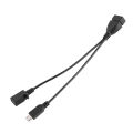 2-Pack Micro-OTG Cable Adapter,2-In-1 Powered Micro-USB to USB Adapter(OTG Cable + Power Cable) for Streaming Sticks Etc. 