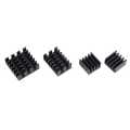 Official Raspberry Pi Black 4 in 1 Heat Sink Set Aluminum for Pi 4B. 