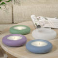 Round Shape  Drip Mold Easy Demold Decorative Handmade Craft Cement Silicone Mold Plaster Compatible Reinforced Silicone Candle Cup Mold for Interior Decoration Candle Making Gardening Enthusiasts. 