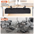 Under Desk Cable Management Tray Cable Management Box 27.5" - Clamp on Wire and Cable Organizer for Storage and to Hide Cords for Home Office. 