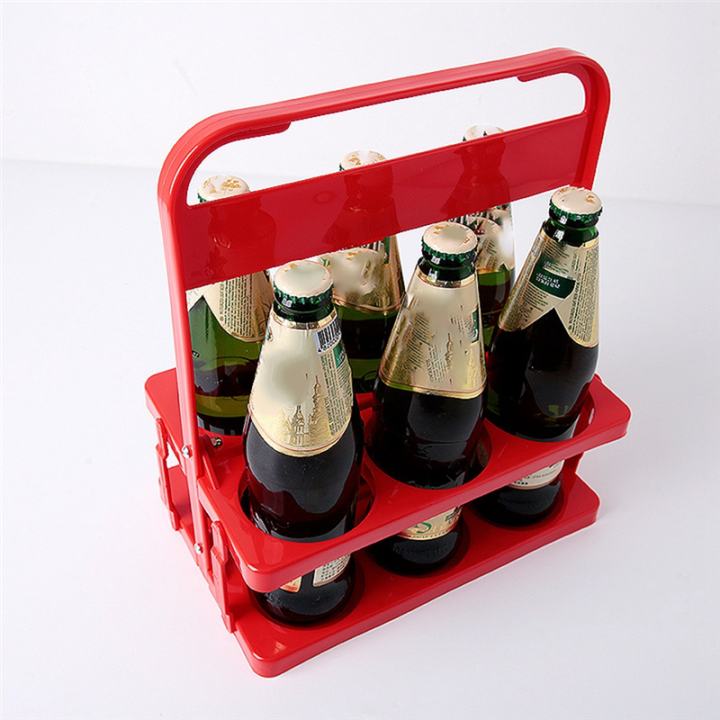 6%20Hole%20Foldable%20Beer%20Bottle%20Holder,%20Handle%20Portable%20Use%20Wine%20Storage%20Rack,%20Bar%20Drink%20Holder%20Container%20Green%20-%20Image%202